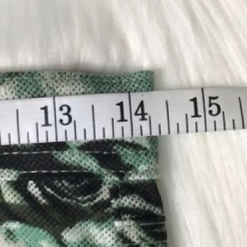 Justice green floral print leggings size 10½